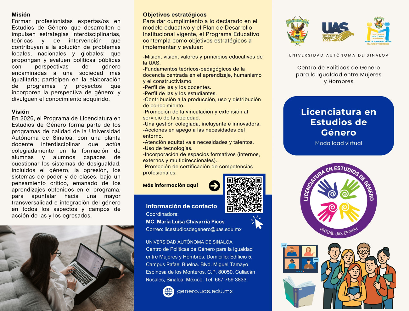 Triplico Licenciatura en Estudios de Género (Virtual)