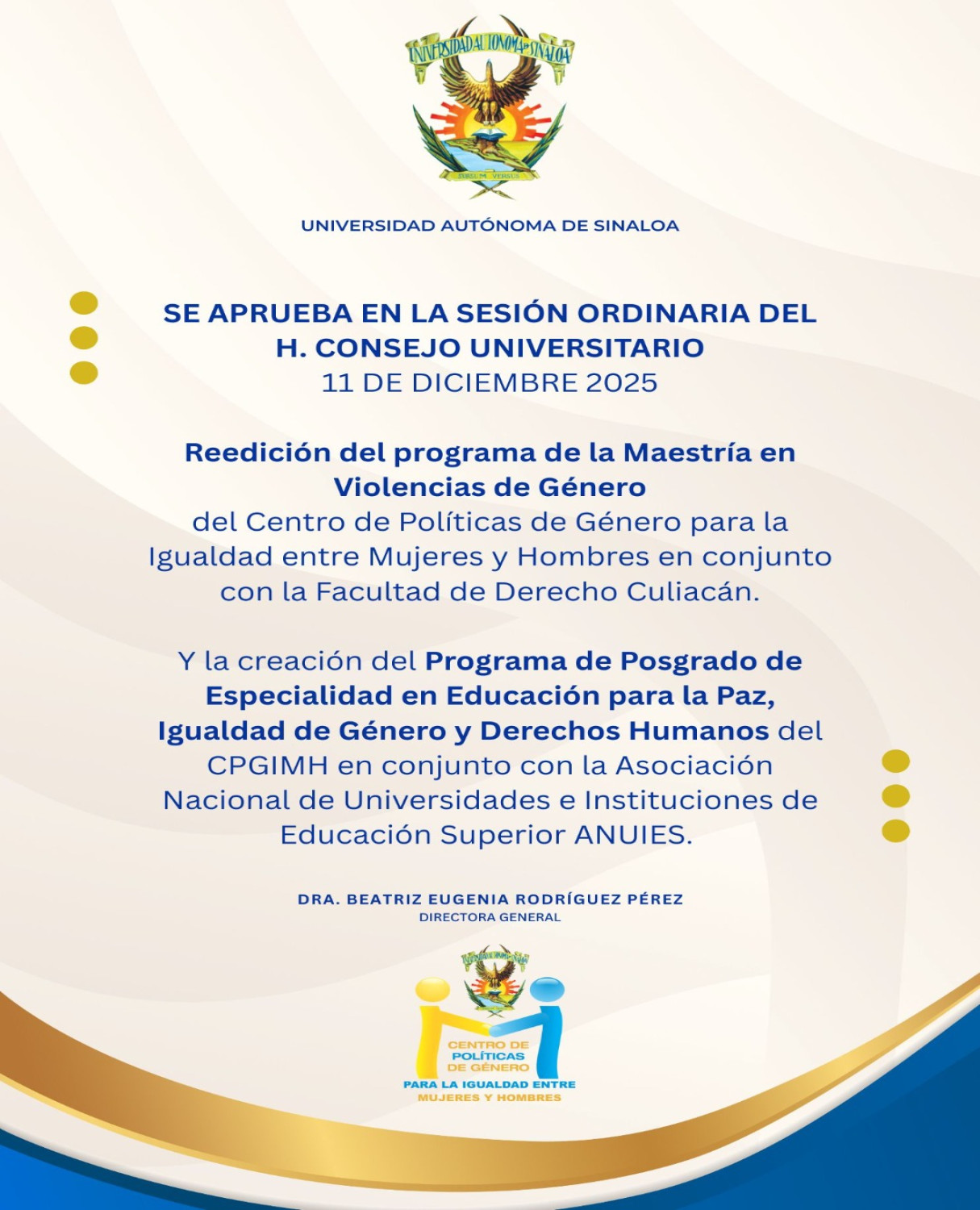 Consejo universitario aprueba propuestas CPIMGH