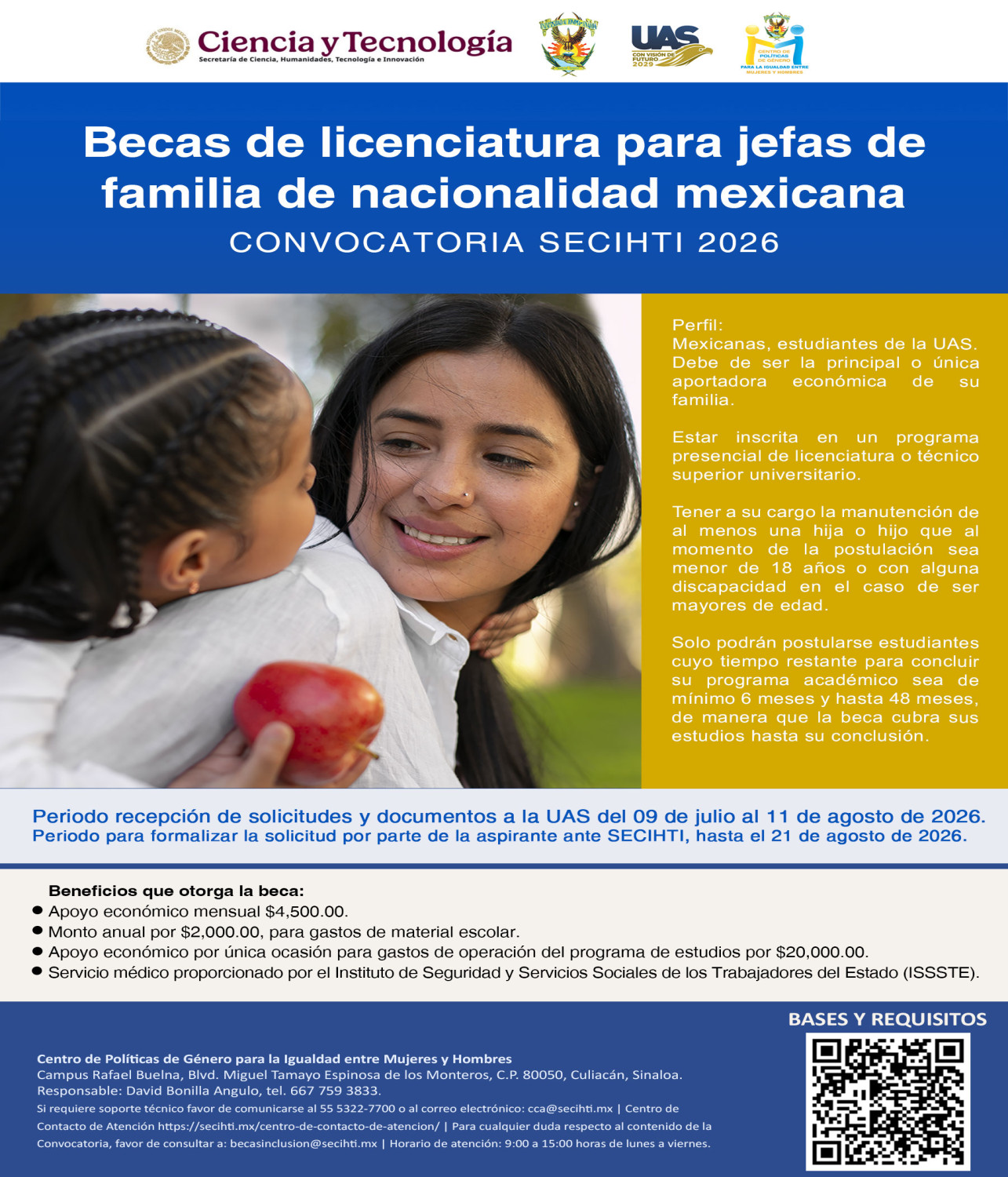 Convocatoria 2026. Becas de licenciatura para jefas de familia de nacionalidad mexicana. 